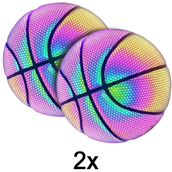 2x Bola de basquetebol brilhante | FLASHBALL
