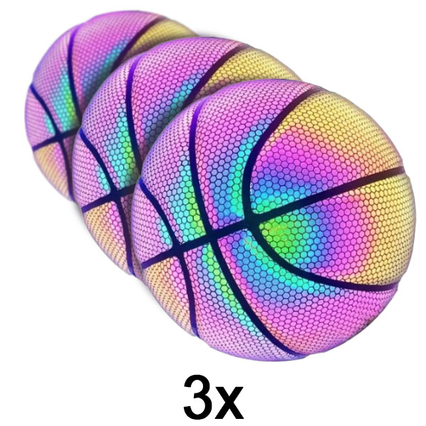 3x Bola de basquetebol brilhante | FLASHBALL
