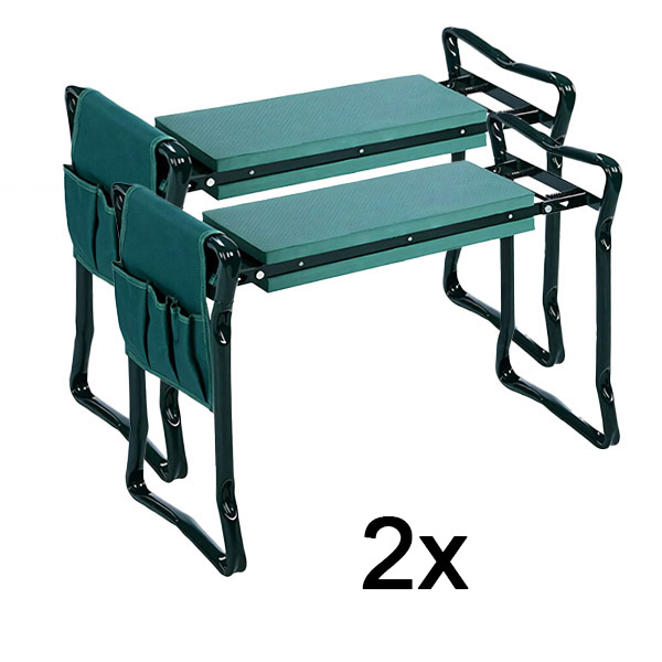 2x Assento de jardim com proteção de joelho | KNEEBENCH