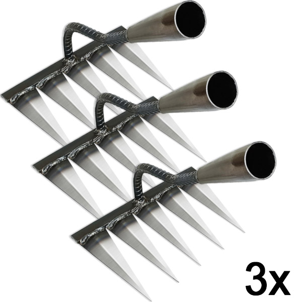 3x Ferramenta de jardim multifuncional para a manutenção do solo | PRONGSPRO