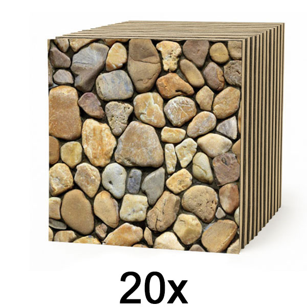 2x Papel de Parede em Imitação a Pedra 3D (10 Unid.) | STONEBLOCKS