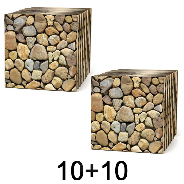 1x Papel de Parede em Imitação a Pedra 3D (10 Unid.) | STONEBLOCKS 1+1 GRATIS